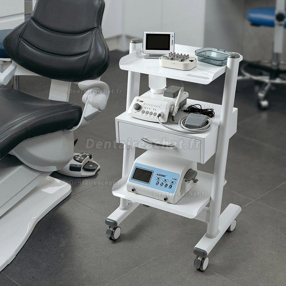 Chariot dentaire mobile Dentech T3-4 avec armoire de rangement